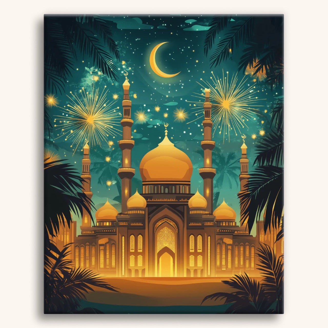 Feux d'artifice à la mosquée